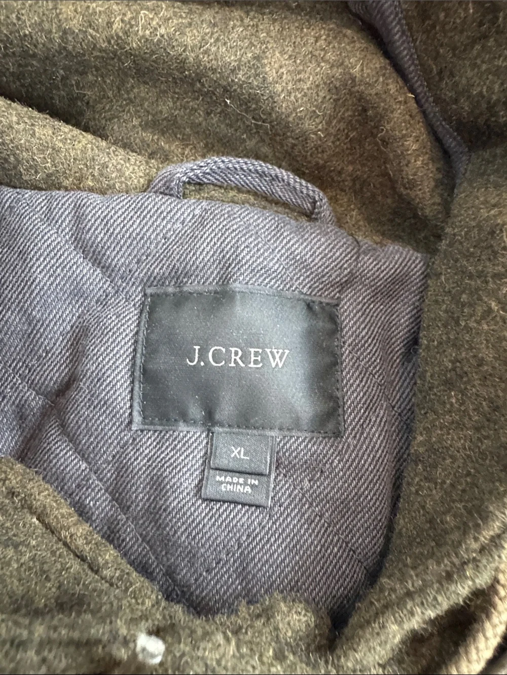 J. Crew Olive Hooded Military Field Coat